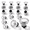 Matte Black-16 Pack, variant on Matte Black 16 Pack 1.5 Inch Crystal Cabinet Knobs for Drawers and Furniture