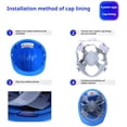 thumbnail image 3 of Universal Helmet Liner, 4-Point Adjustable, Sweat-Absorbent, Breathable, for Construction, 3 of 7