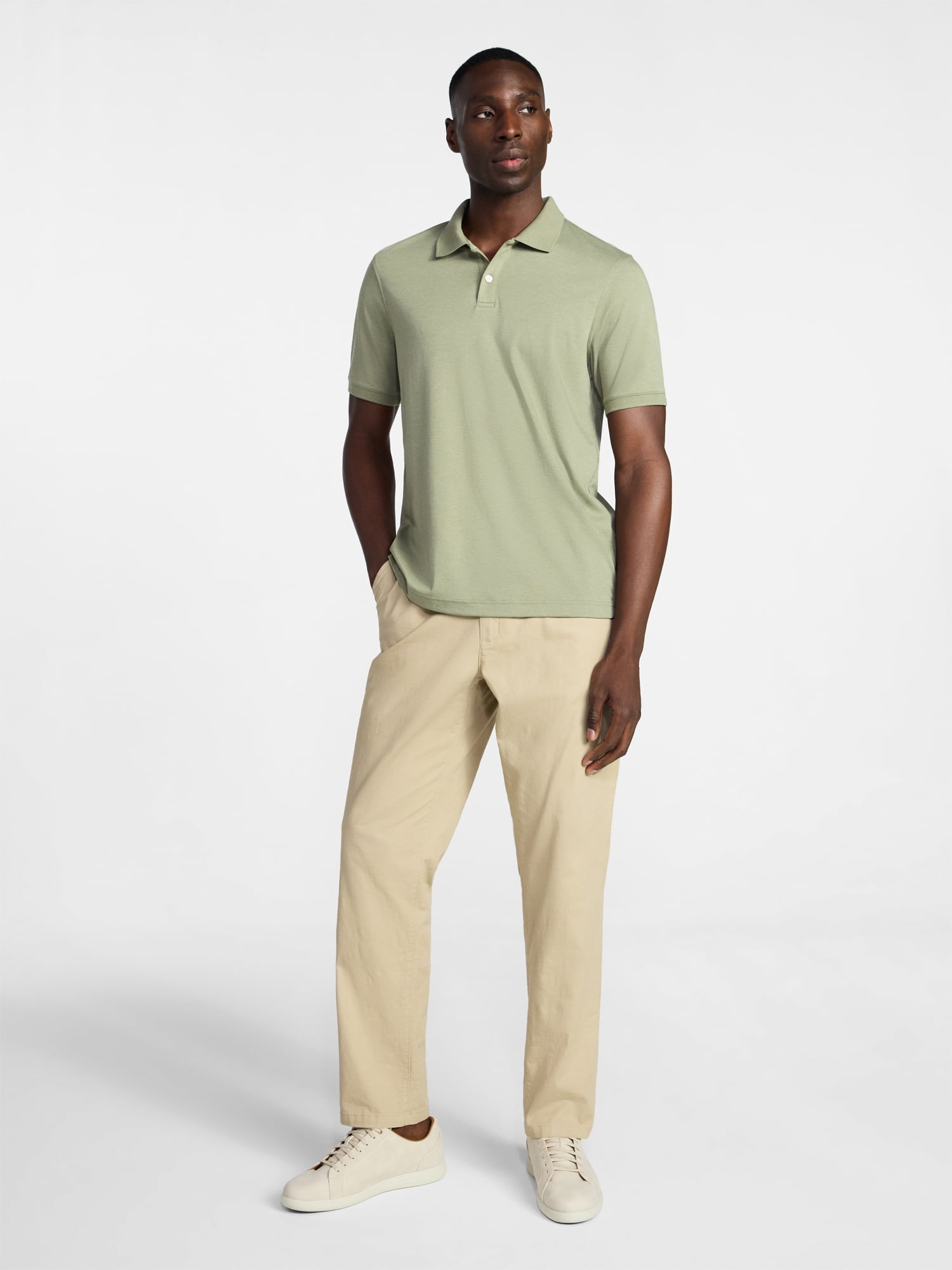George Men's and Men's Big & Tall Short Sleeve Interlock Polo Shirt, Sizes S-5XL, LT-3XLT