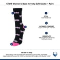 thumbnail image 3 of CTM  Boss Novelty Soft Socks (1 Pair) (Women), 3 of 3