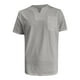thumbnail image 4 of pstuiky camisetas de hombre, Camisa informal de verano para hombre, de manga corta, color liso, con cuello en V y bolsillo ropa de hombre s, 4 of 5
