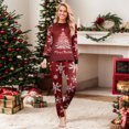 thumbnail image 2 of Christmas Pajamas Family Set - 2 piece Red Merry Christmas Tree Print Long Sleeve Top Pants Set , Christmas Pajamas Matching Sets for Family Xmas Eve for 2XL Pjs, 2 of 5