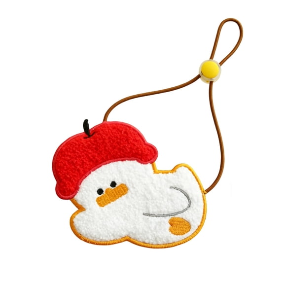 Gardjoe Embroidered Apple Duck Hot Dog Pet Bib with Adjustable Neckband and Soft Plush Fabric for Cats Small Dogs Saliva Towel