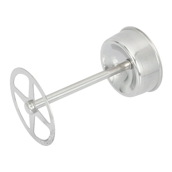 Cup Stainless Steel Toothpaste Holder Toothbrush Holder Stand 11.7x7.2cm Silver