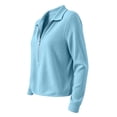thumbnail image 3 of cocolona Womens Half Zip Pullover Tops Casual Long Sleeve Lapel Shirts Oversized Solid Color Fall Soft Outfits, 3 of 7