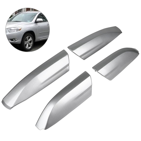 CCIYU 4X Silver Roof Rack Side Rails End Covers Shell Cap Replacement Fit for Toyota Highlander 2.7L 2009-2013,for Toyota Highlander 3.3L 2008-2010,for Toyota Highlander 3.5L 2008-2013