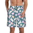thumbnail image 1 of Balery Cute Rabbit Easter Traje de Baño Estilo Hawaiano para Hombre, Shorts de Secado Rápido con Bolsillos-Large, 1 of 6