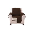 thumbnail image 4 of Juego de Protector Cubre Sala Doble Vista Capitonado Sin Hilos Beige-Chocolate Melocotton Modelo Latte, 4 of 5