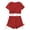 Red, variant on Women'S 2 Pieces Swimsuits Crisscross Bikini Top Tummy Control Side Tie Boyshorts Brown M