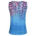 thumbnail image 3 of Enwejyy Women Summer Floral Print V-Neck Sleeveless Casual Tank Top,Blue Size XXL, 3 of 5