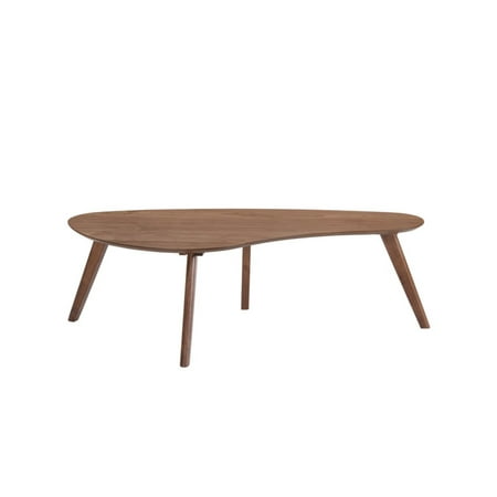 Coffee Table With Rounded Corners Emerald Home Simplicity Walnut Brown 48