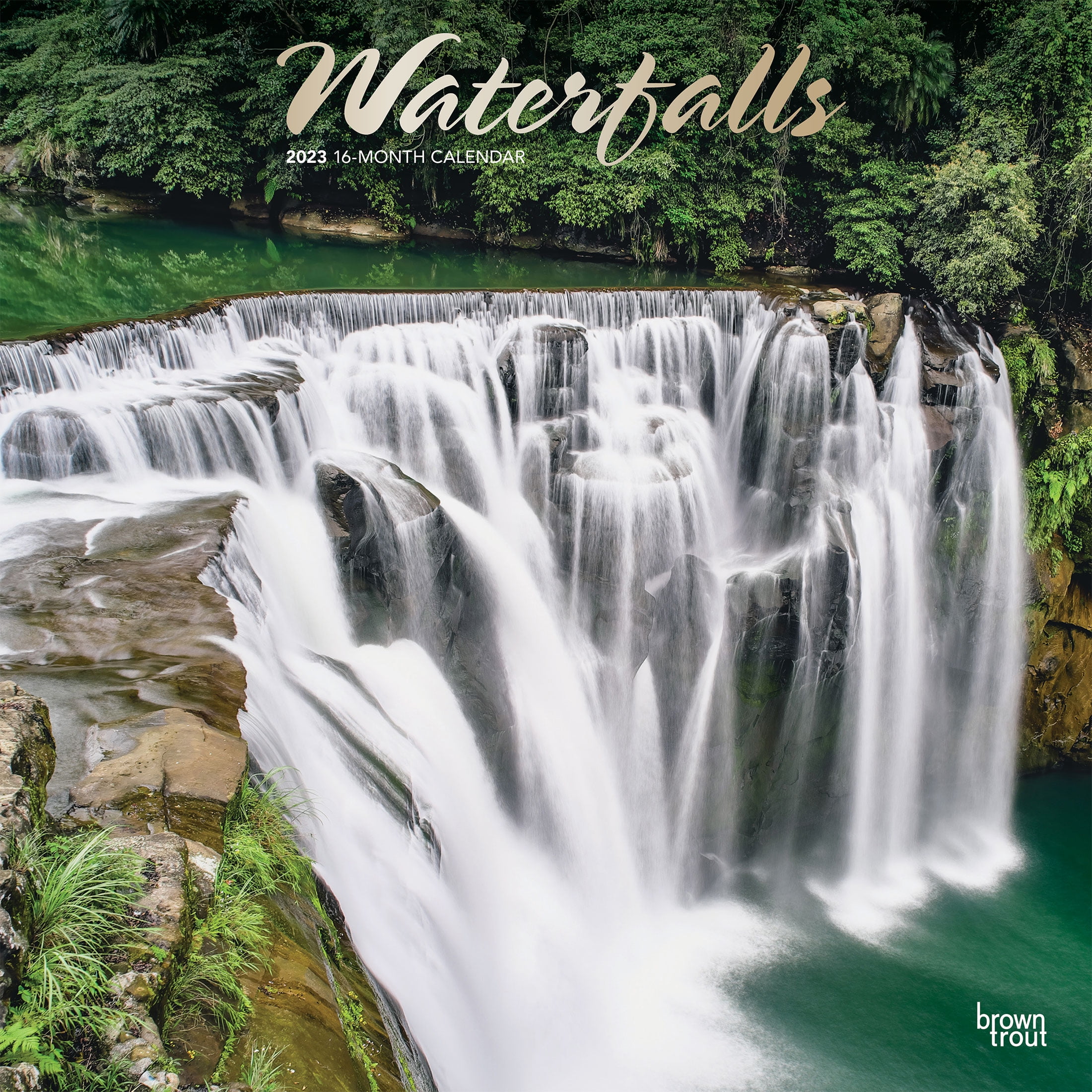 Waterfalls | 2023 12x24' (Hanging) 16 Month Wall Calendar | BrownTrout