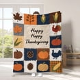 thumbnail image 4 of ShengapQ Autumns Thanksgiving Flannel Throw Blanket, Cute Fall Patterns, Warm Lightweight Cover for Sofa Bed Camping, Decorative Plush Blanket for Fall Decor, 39×28in, 4 of 7