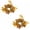 B-340617VV, variant on Set of 2 Autumn Sunflower Candle Ring Wreaths, Artificial Maple Twig Berry Mini Wreath for Thanksgiving Dining Table Centerpiece Decor (A)