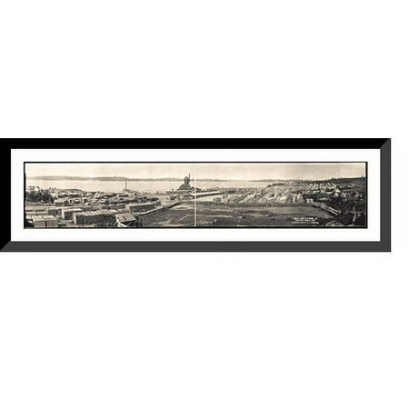 Historic Framed Print, MN Leech Lake Lumber Walker 1915 PHOTO, 36-3/8" x 8-3/8"