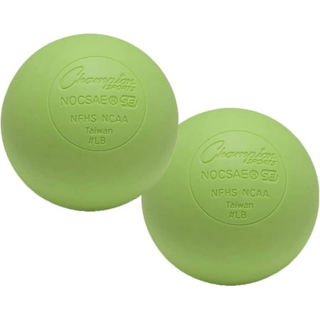 Champion Sports Colored Lacrosse Balls: Green Official Size Sporting Goods Equipment for Professional College & Grade School Games Practices & Recreation – NCAA NFHS and SEI Certified – 2 Pack