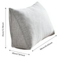 thumbnail image 3 of 90X35X20cm，Soft Comfortable Triangle Back Cushion For Sofa And Bed Large Support Pillow With Removable Washable Cover And Side Pocket Cushion Seat Cushion Seat Cushion Thin Wheelchair Seat Cushion, 3 of 6