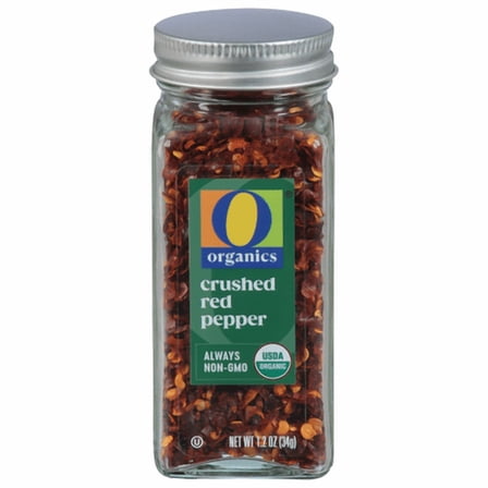 O O Organic Crushed Red Pepper USDA Certified Organic 1.2 oz