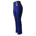 thumbnail image 3 of Sexy Dance Women Stretch Pants Casual Work Lounge Pant Fashion Button Office High Waist Straight-leg Trouser, 3 of 4