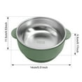thumbnail image 6 of Feeding Bowl Stainless Steel Double Layer Rice Bowl with Suction Base BPA-Free Soup Bowl Double Handle Food Containers, 6 of 8