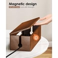 thumbnail image 3 of Caja de gestión de cables Yecaye de madera con diseño de tapa magnética, 3 of 7