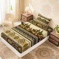 thumbnail image 4 of Erosebridal Rustic Farmhouse Aztec Twin Sheet Sets, Western Cowboy Bedding, Brown Black, 3 Pieces 1 Flat Sheet, 1 Fitted Sheet and 1 Pillowcase, 4 of 5