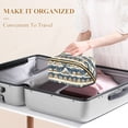 thumbnail image 3 of FORMRS Makeup Bag Travel Cosmetic Organizer for Women Fold Flat Zipper Pouch with Handle, Winter Village, 3 of 8