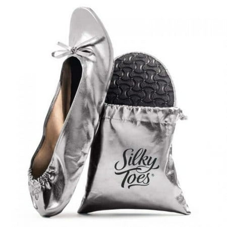 

Silky Toes Women s Foldable Flat Shoes Portable Travel Ballet Flat Roll up Slipper Shoes for Adults