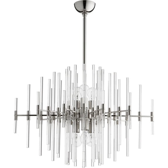 Six Light Pendant 30.5 Inches Wide By 25 Inches High-Polished Nickel Finish Cyan Lighting 09255