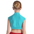 thumbnail image 6 of TiaoBug Kids Girls 2 Piece Dance Outfits Sleeveless Crop Top and Shorts Gymnastic Set Blue Green 16, 6 of 6