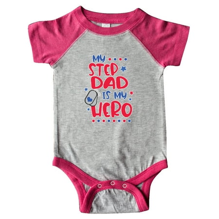 

Inktastic Memorial Day My Step Dad is My Hero Gift Baby Boy or Baby Girl Bodysuit