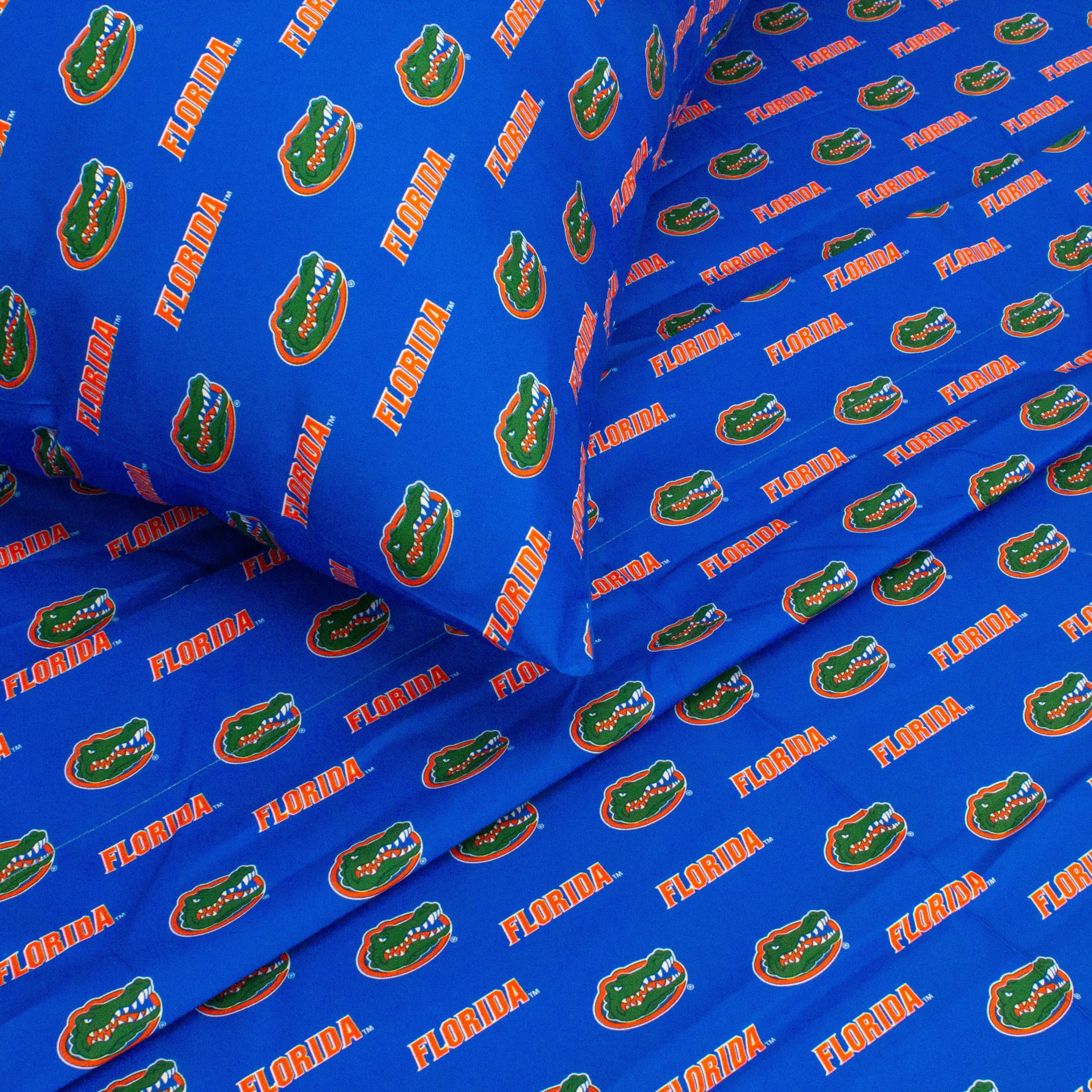 Florida Gators Sheet Set Choose Your Size Blue Microfiber Full N/A