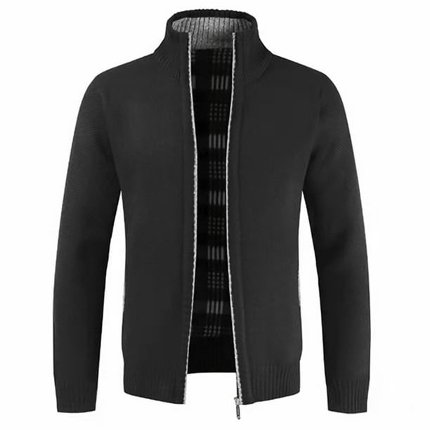 Chaqueta de punto de manga larga con cuello alto y cremallera para hombre Fridja BV0+3547