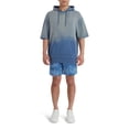 thumbnail image 3 of EPIC Studio Men's & Big Men's Ombre Dip Dye French Terry Short Sleeve Hoodie Sweatshirt, Sizes S-4XL, 3 of 8