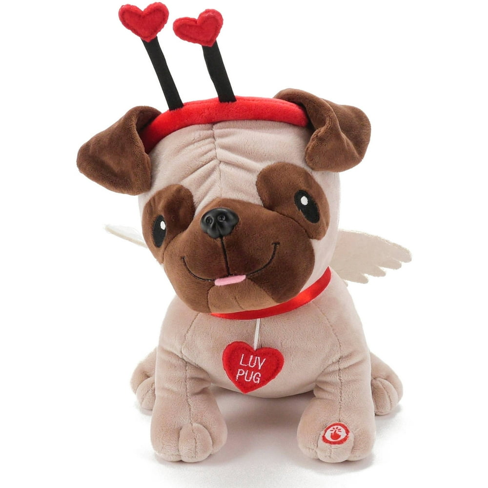 Hallmark Valentine Love Pug Stuffed Animal with Sound