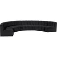 thumbnail image 4 of Meridian Furniture Arc Black Vegan Leather Modular Sectional, 4 of 12