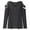 Black-05, variant on Womens Cold Shoulder Tops V Neck Eyelet Quarter Zip Blouses Fashion Casual Flowy Shirt