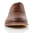 thumbnail image 3 of Ferro Aldo Garrett MFA19623L Men’s Classic Vegan Leather Lace-Up Oxford Formal Dress Shoes, in Espresso, Men's Size 10.5, 3 of 8