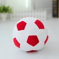 thumbnail image 4 of KAKOWELY Almohada creativa de balón de fútbol, cojines de peluche para el hogar y la oficina (rojo y blanco, 20 cm), 4 of 4