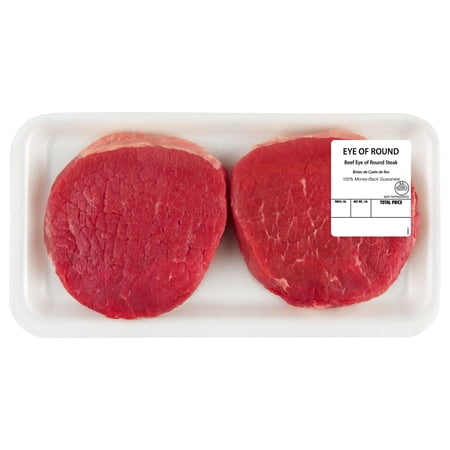Eye of Round Beef Steak, 2 - 4 per Tray, Fresh, 0.85 - 1.33 lb