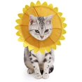 thumbnail image 1 of Collier de Récupération Doux pour Chat, Alternative au Cône en Coton, Collier Réglable pour Chat et Chiot, Jaune (S), 1 of 6