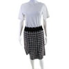 Pre-owned|Escada Womens Knee Length Flare Pencil Skirt Black White Red Size EU 34