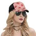thumbnail image 5 of Picia Strawberries Pattern Trucker Hat,Baseball Cap,Sun Protection Cap,Stylish Headwear,Leisure Cap,Outdoor Sports Cap, 5 of 7