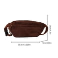 thumbnail image 3 of Waist Pack Corduroy Pack Solid Color Fashion Travel Belt Bag Large Capacity Sports Bag for Teen Adult Chest Bag, 3 of 9