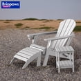 thumbnail image 2 of Bilot Folding Adirondack Ottoman, 19.7W x 18.5L x 13H Inch, HDPE All Weather Adirondack Chair Footrest, Plastic Footstool for Deck Backyard Patio Outdoor Poolside Porch Lawn Indoor, White, 2 of 8