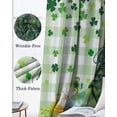 thumbnail image 3 of St. Patrick's Day Blackout Curtains for Bedroom Living Room Darkening Curtains 63 Inches Long Green Boots Daisy Clovers Buffalo Plaid Window Curtain 2 Panels Set Window Treatment Drapes 42"x63", 3 of 9