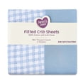 thumbnail image 5 of Parent's Choice Cotton Fitted Crib Sheets for Baby Boys and Girls, Gingham, 2-Pack, 5 of 6