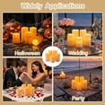 thumbnail image 4 of Flickering Flameless Candles, Battery Operated Candles with Remote and Cycling Timer Contorl, LED Pillar Candles Set of 3 (D3in*H, 4 of 8