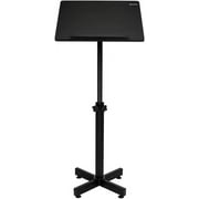 ROVSUN Classic Lectern Stand, Height Adjustable Church Classroom Podium, Portable Music Stand, Black
