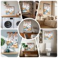 thumbnail image 6 of Ships Next Day Canvas Wall Art 16"x16", Orange Blue Fall Wood Framed Canvas Print Painting, Thanksgiving Botanical Pumpkins Ready to Hang Picture Wall Decor for Home Bedroom Kitchen Office, 6 of 9